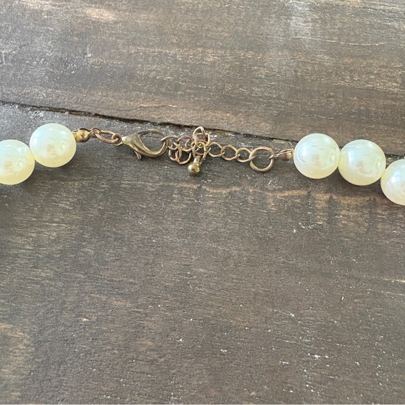 Statement Pearl and Crystal Necklace with Blue Accents - Picture 5 of 9